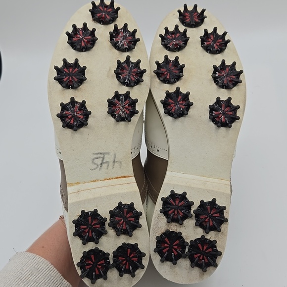 Stylo | White And Brown Leather Women's Golf Shoes Size 7.5 - Picture 7 of 11